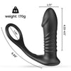 10 Thrilling Vibration 3 Thrusting Silicone Remote Control Cock Ring Anal Vibrator - Lusty Age