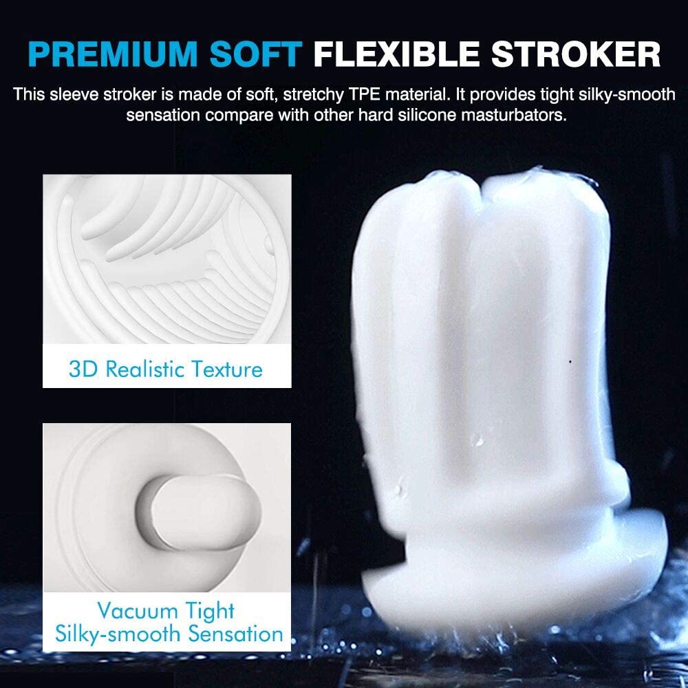 Stroker with Suction & Vibration Heating for Men Masturbation - Lusty Age