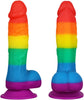 Rainbow Soft Big Realistic Silicone Dildo - Lusty Age