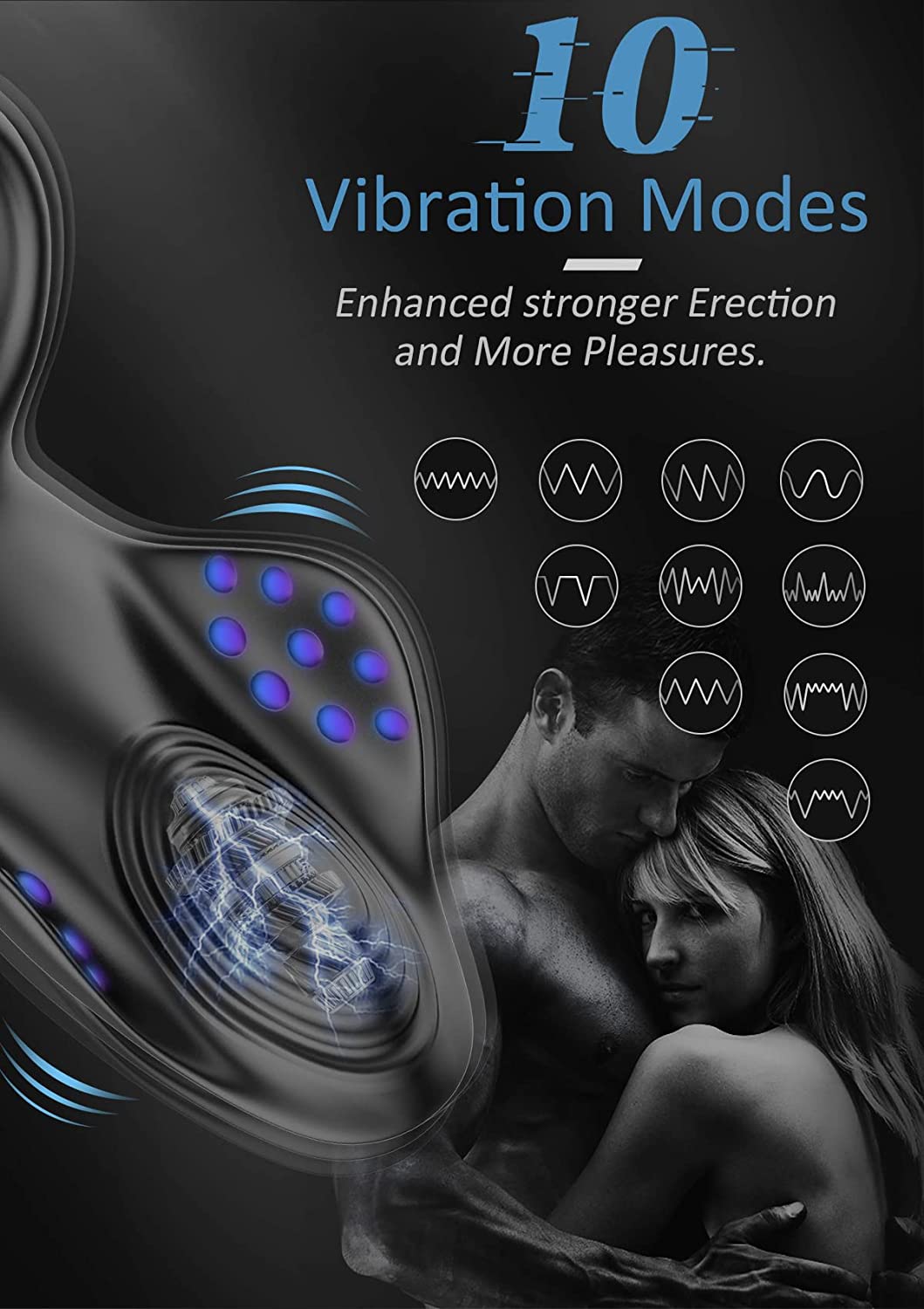 Testicle Vibrator for Men Penis Massager Ring Dildo - Lusty Age