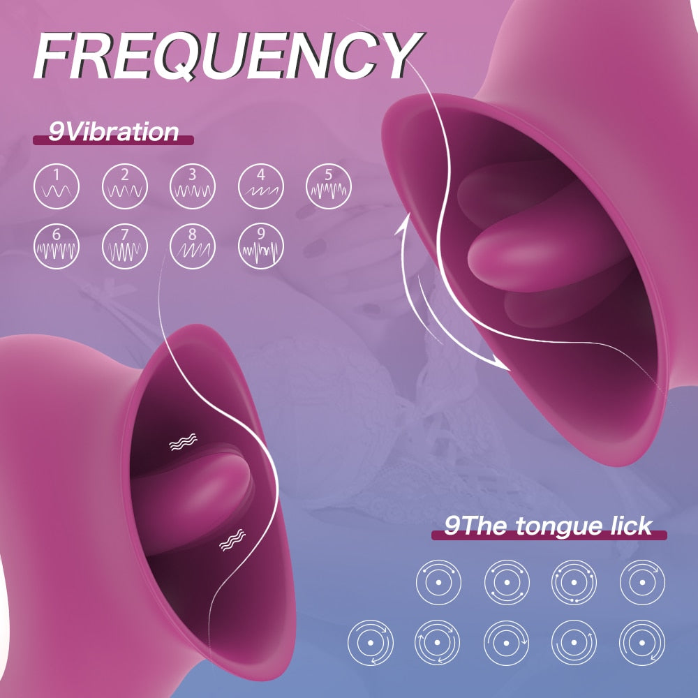 Clitoral And Nipples Licking Tongue Vibrator - Lusty Age